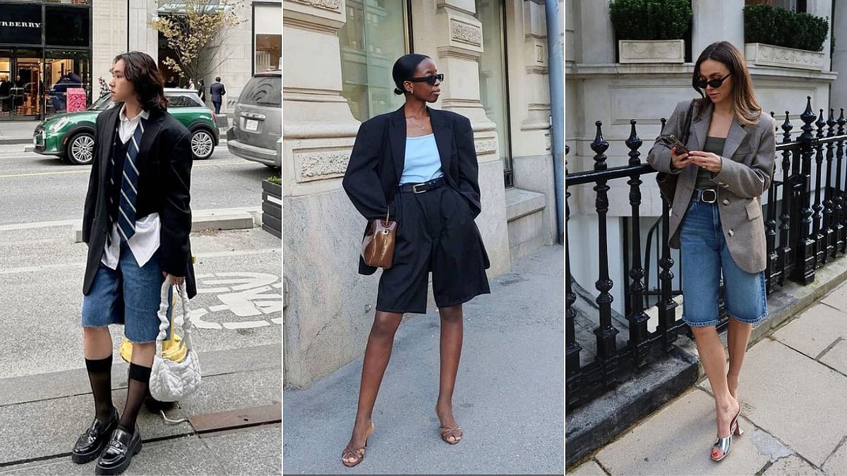 Formal jort look with blazer